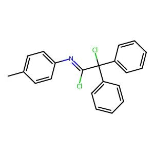 2-chloro-N-(4-methylphenyl)-2,2-diphenylethanimidoyl chloride structure
