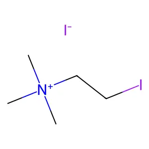 Ethanaminium, 2-iodo-N,N,N-trimethyl-, iodide (1:1) structure