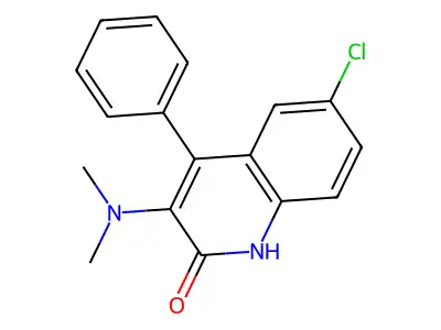 6-Chloro-3-(dimethylamino)-4-phenyl-2(1H)-quinolinone structure