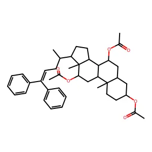 3,12-Bis(acetyloxy)-24,24-diphenylchol-23-en-7-yl acetate structure