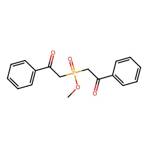 2-[Methoxy(phenacyl)phosphoryl]-1-phenylethanone structure