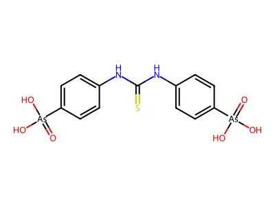 [4-[(4-arsonophenyl)carbamothioylamino]phenyl]arsonic acid structure