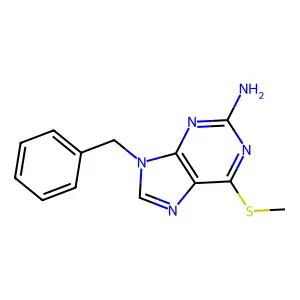 9-苄基-6-甲硫基嘌呤-2-胺 structure