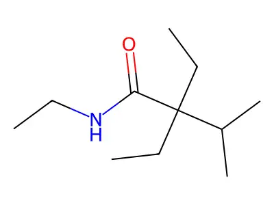 N,2,2-Triethyl-3-methylbutyramide structure