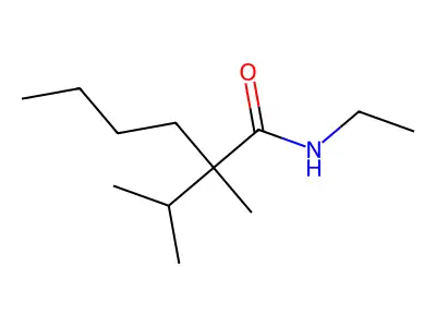 N-Ethyl-2-isopropyl-2-methylhexanamide structure