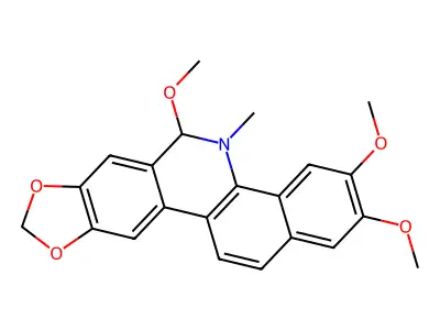 CN1C(OC)c2cc3OCOc3cc2c4ccc5cc(OC)c(OC)cc5c14 structure