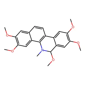 2,3,6,8,9-Pentamethoxy-5-methyl-5,6-dihydrobenzo[c]phenanthridine structure