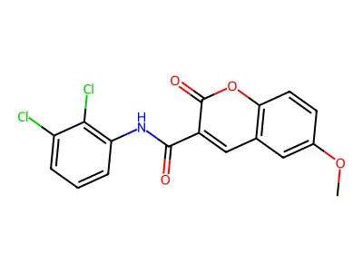 N-(2,3-Dichlorophenyl)-6-methoxy-2-oxo-2H-1-benzopyran-3-carboxamide structure