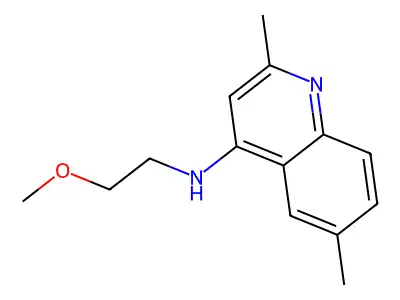 N-(2-methoxyethyl)-2,6-dimethylquinolin-4-amine structure
