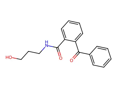 2-benzoyl-N-(3-hydroxypropyl)benzamide structure