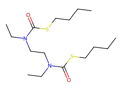 Carbamothioic acid, 1,2-ethanediylbis(ethyl-, S,S-bis(2-methylpropyl) ester structure