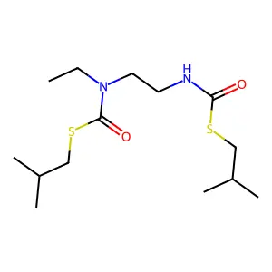 N-乙基-1,2-双(异丁基硫代氨基甲酰)乙烷 structure