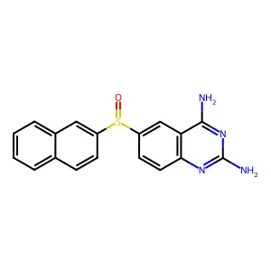 6-(萘-2-基亚磺酰基)喹唑啉-2,4-二胺 structure