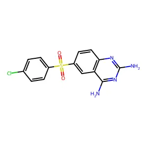 6-[(4-氯苯基)磺酰基]喹唑啉-2,4-二胺 structure