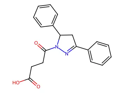 4-(3,5-diphenyl-4,5-dihydro-1H-pyrazol-1-yl)-4-oxobutanoic acid structure