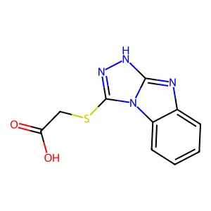 (9h-Benzo[4,5]imidazo[2,1-c][1,2,4]triazol-3-yl-sulfanyl)-acetic acid structure