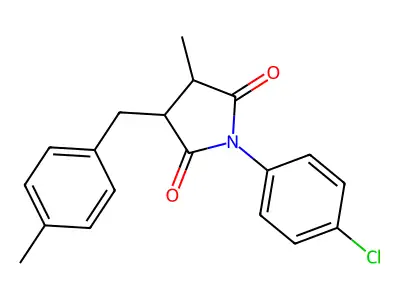 1-(4-Chlorophenyl)-3-methyl-4-[(4-methylphenyl)methyl]pyrrolidine-2,5-dione structure
