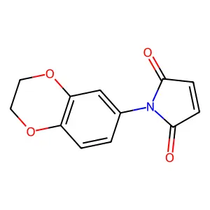 1-(2,3-dihydro-1,4-benzodioxin-6-yl)-1H-pyrrole-2,5-dione structure