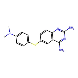 2,4-Quinazolinediamine, 6-[[4-(dimethylamino)phenyl]thio]- structure