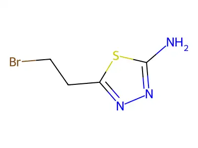 5-(2-Bromoethyl)-1,3,4-thiadiazol-2-amine structure