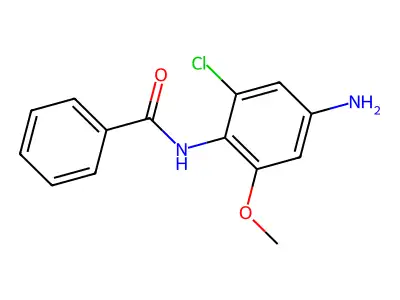 N-(4-amino-2-chloro-6-methoxyphenyl)benzamide structure