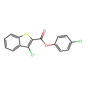 4-Chlorophenyl 3-chloro-1-benzothiophene-2-carboxylate structure
