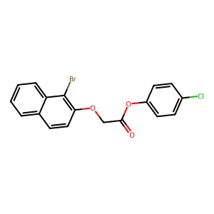 4-Chlorophenyl [(1-bromo-2-naphthyl)oxy]acetate structure