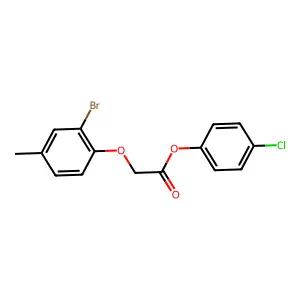 4-Chlorophenyl (2-bromo-4-methylphenoxy)acetate structure
