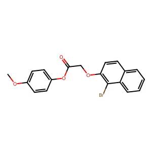 4-Methoxyphenyl [(1-bromo-2-naphthyl)oxy]acetate structure