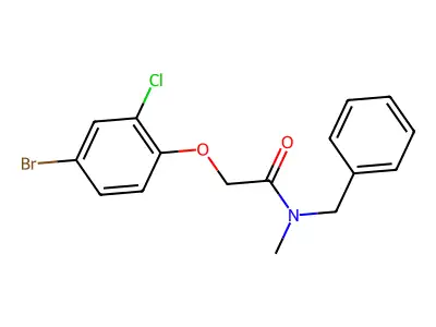 N-benzyl-2-(4-bromo-2-chlorophenoxy)-N-methylacetamide structure