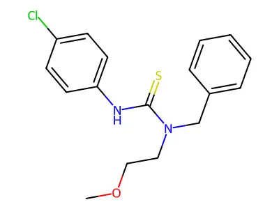 1-Benzyl-3-(4-chlorophenyl)-1-(2-methoxyethyl)thiourea structure