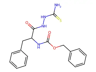 benzyl N-[1-(2-carbamothioylhydrazinyl)-1-oxo-3-phenylpropan-2-yl]carbamate structure