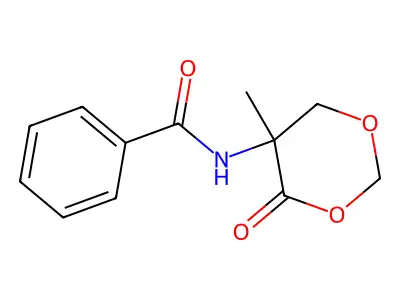 5-Benzoylamino-5-methyl-4-oxo-1,3-dioxane structure