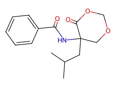 N-[5-(2-methylpropyl)-4-oxo-1,3-dioxan-5-yl]benzamide structure