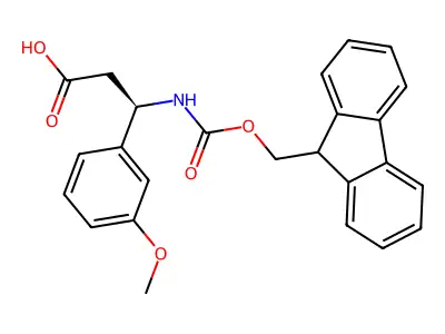 3-((((9H-fluoren-9-yl)methoxy)carbonyl)amino)-3-(3-methoxyphenyl)propanoic acid structure