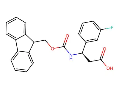 3-(9H-fluoren-9-ylmethoxycarbonylamino)-3-(3-fluorophenyl)propanoic Acid structure