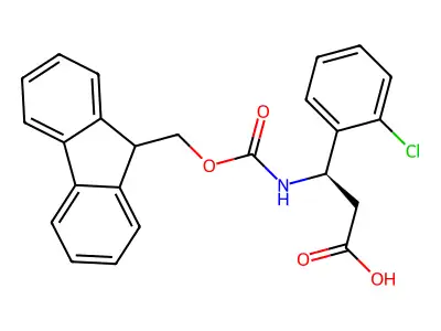 (R)-3-((tert-Butoxycarbonyl)amino)-3-(2-chlorophenyl)propanoic acid structure