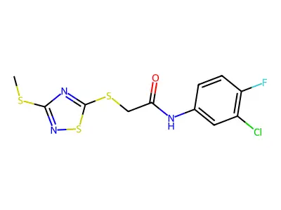 C11H9ClFN3OS3 structure