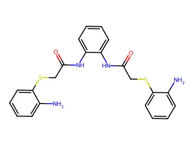 Acetamide, N,N'-1,2-phenylenebis[2-[(2-aminophenyl)thio]- structure