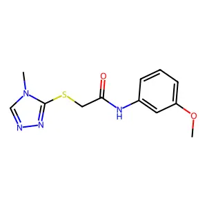 N-(3-methoxyphenyl)-2-[(4-methyl-1,2,4-triazol-3-yl)sulfanyl]acetamide structure