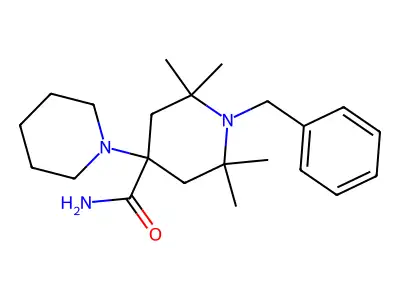 4-Piperidinecarboxamide, 1-benzyl-4-(1-piperidyl)-2,2,6,6-tetramethyl- structure