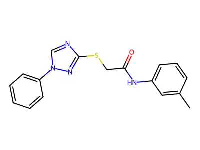 N-(3-methylphenyl)-2-[(1-phenyl-1H-1,2,4-triazol-3-yl)sulfanyl]acetamide structure