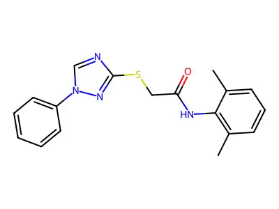 N-(2,6-dimethylphenyl)-2-[(1-phenyl-1,2,4-triazol-3-yl)sulfanyl]acetamide structure