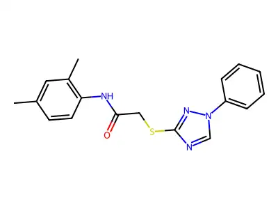 N-(2,4-dimethylphenyl)-2-[(1-phenyl-1H-1,2,4-triazol-3-yl)sulfanyl]acetamide structure
