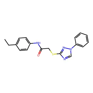 N-(4-ethylphenyl)-2-[(1-phenyl-1H-1,2,4-triazol-3-yl)sulfanyl]acetamide structure