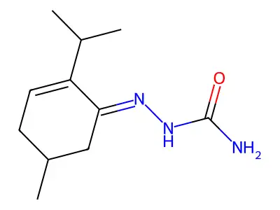 [(5-Methyl-2-propan-2-ylcyclohex-2-en-1-ylidene)amino]urea structure