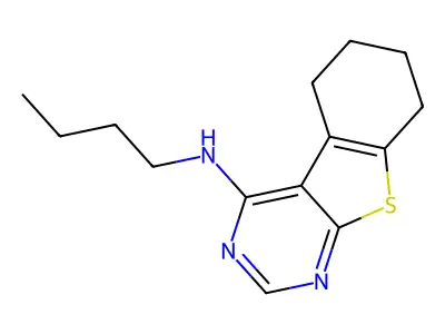N-butyl-5,6,7,8-tetrahydro-[1]benzothiolo[2,3-d]pyrimidin-4-amine structure