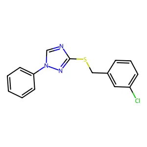3-chlorobenzyl1-phenyl-1H-1,2,4-triazol-3-ylsulfide structure