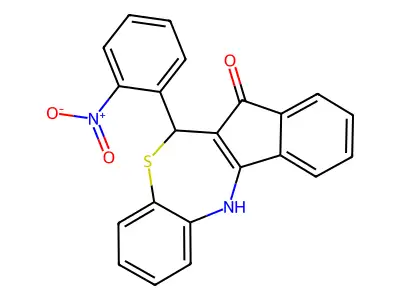 11-(2-Nitrophenyl)-5,11-dihydroindeno[2,1-c][1,5]benzothiazepin-12-one structure