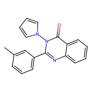 2-(3-Methylphenyl)-3-pyrrol-1-ylquinazolin-4-one structure